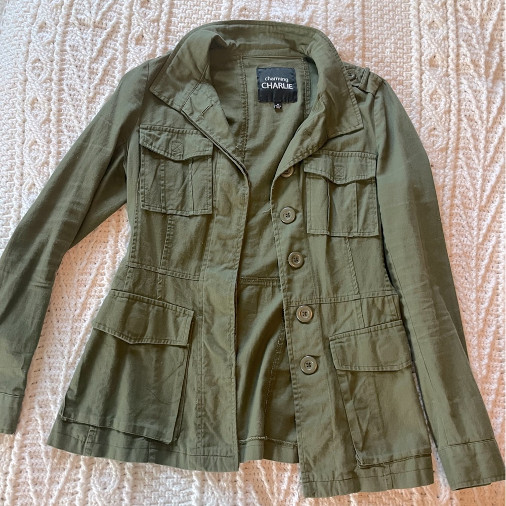 Green utility jacket